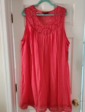 Zac & Rachel Coral Lace Sleeveless Dress